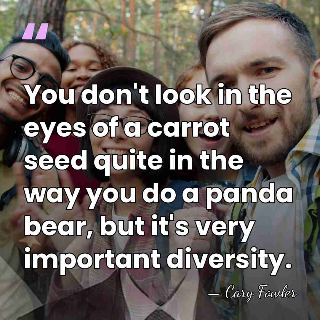 You don't look in the eyes of a carrot seed quite in&hellip; - Cary Fowler