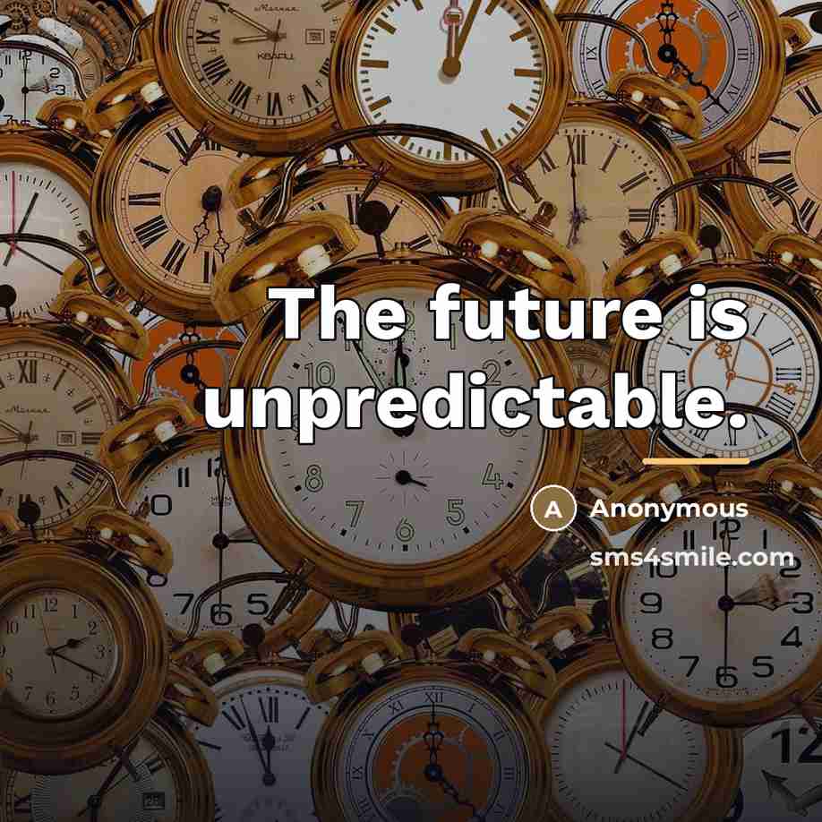 “The future is unpredictable.…” quote by Anonymous