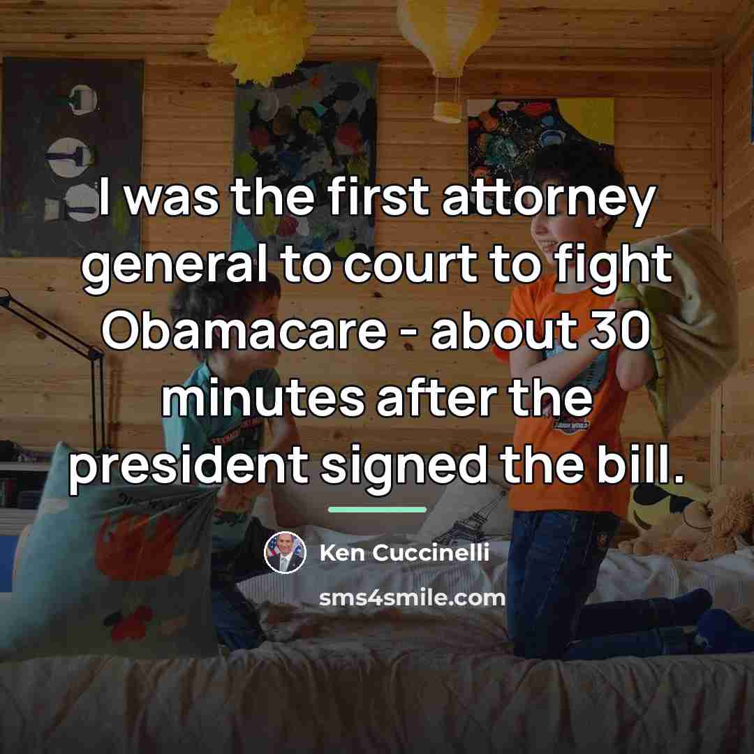 “I was the first attorney general to court to fight…” quote by Ken Cuccinelli