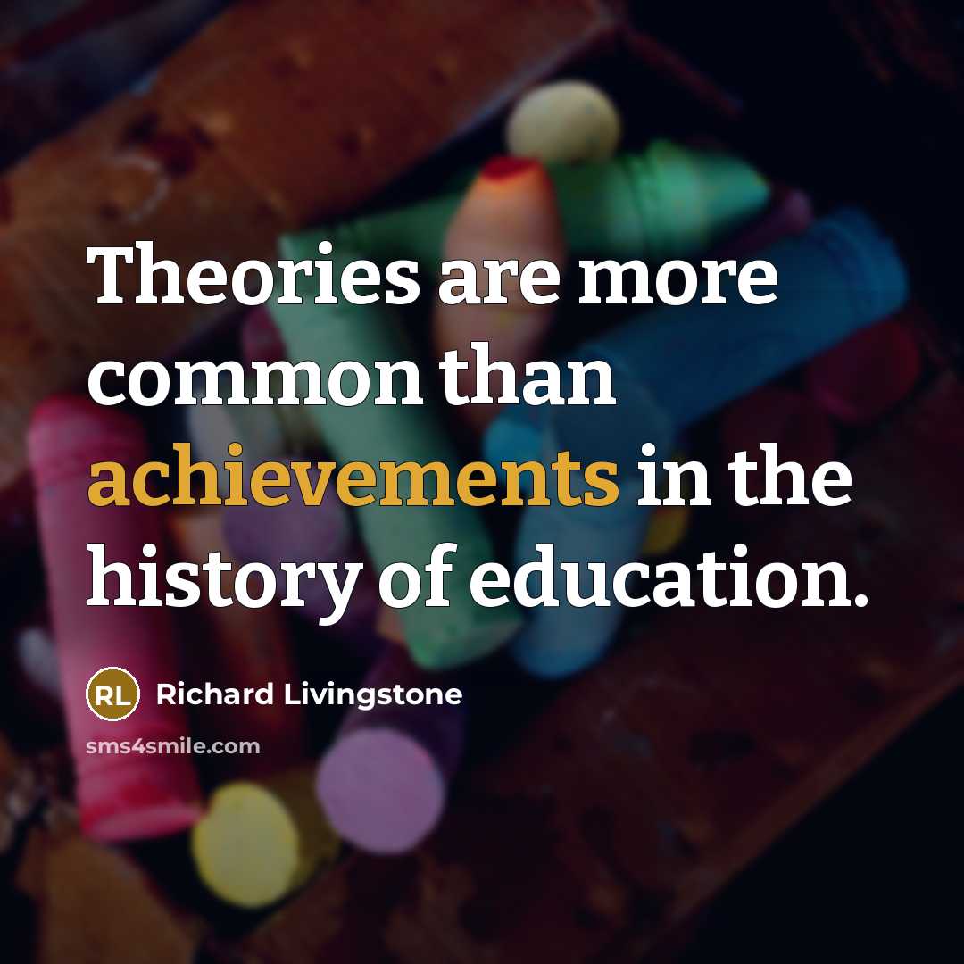 “Theories are more common than achievements in the history of…” quote by Richard Livingstone
