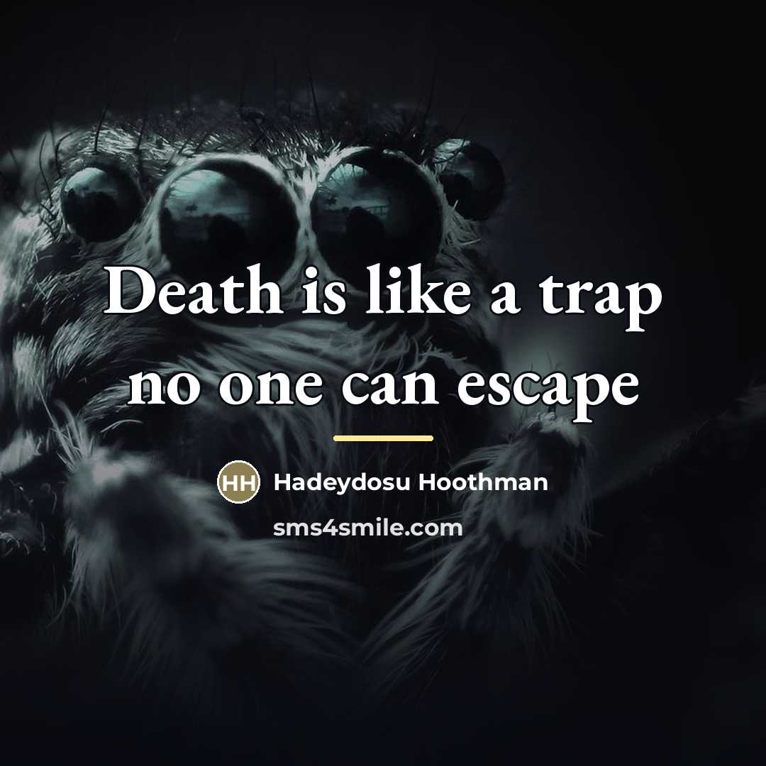 “Death is like a trap no one can escape…” quote by Hadeydosu Hoothman