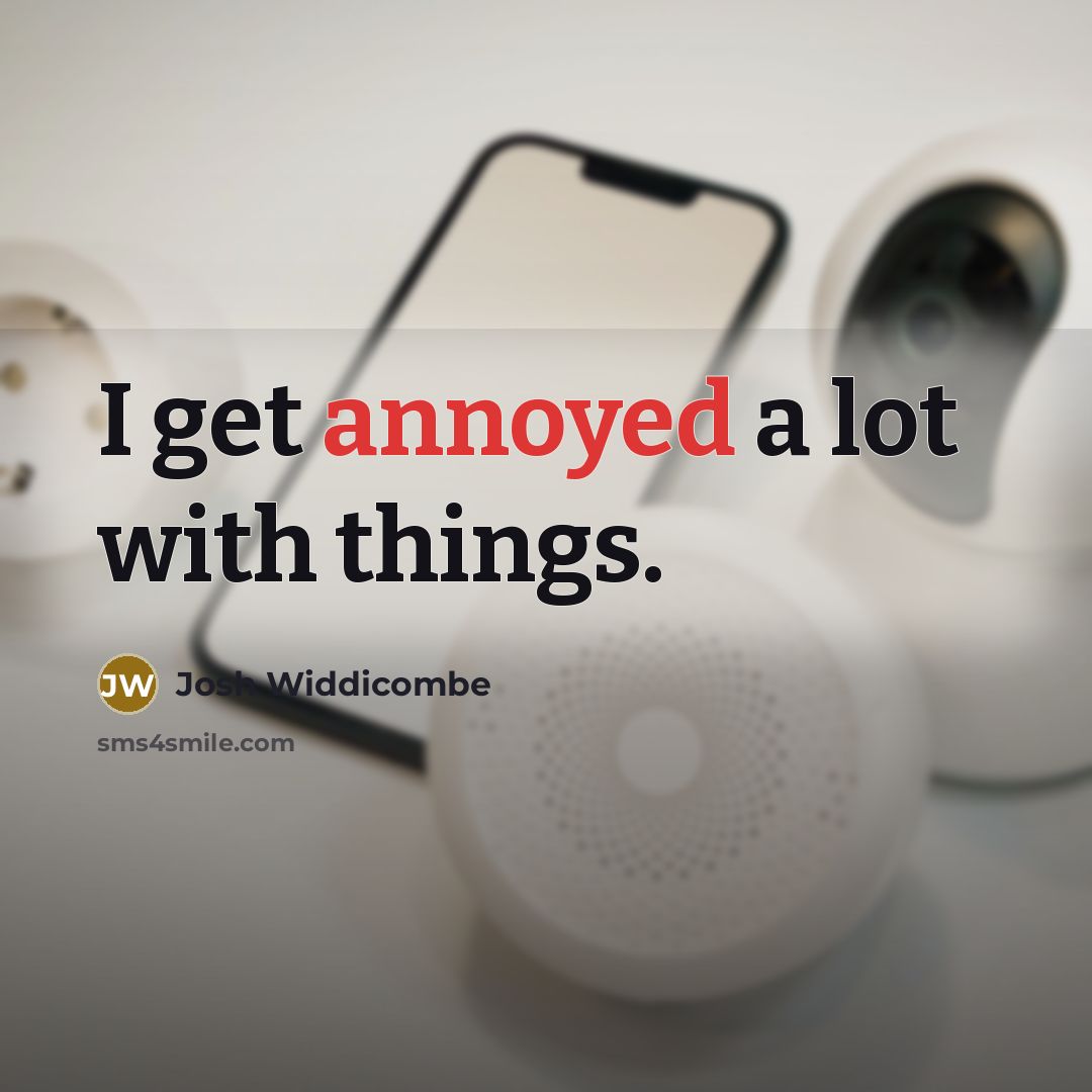 “I get annoyed a lot with things.…” quote by Josh Widdicombe