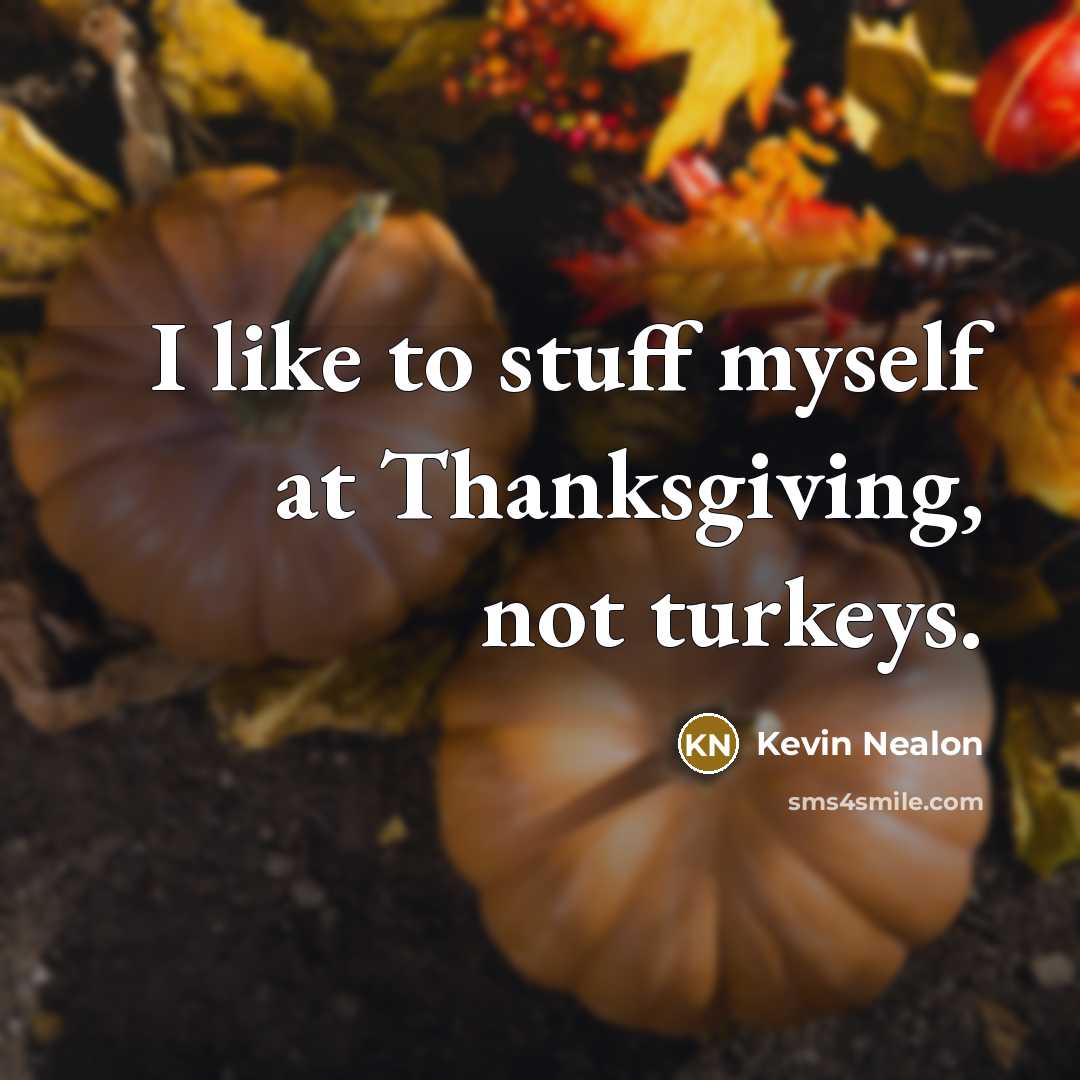 “I like to stuff myself at Thanksgiving, not turkeys.…” quote by Kevin Nealon