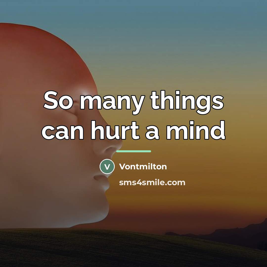 “So many things can hurt a mind…” quote by Vontmilton