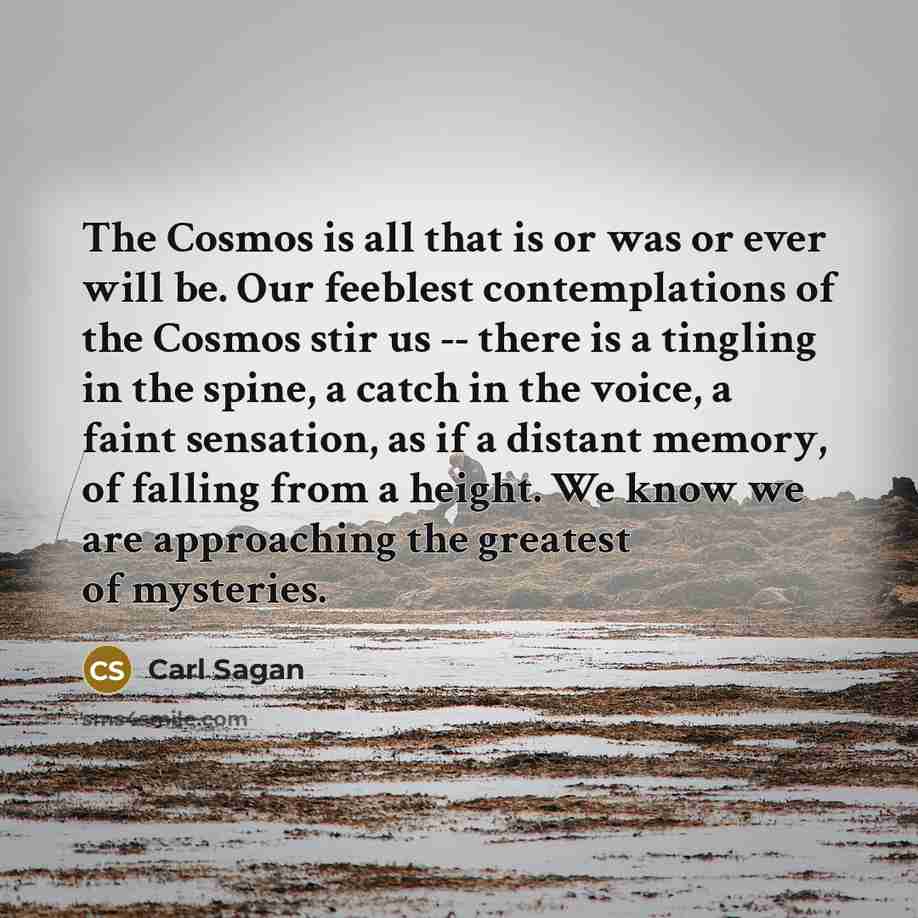 “The Cosmos is all that is or was or ever…” quote by Carl Sagan