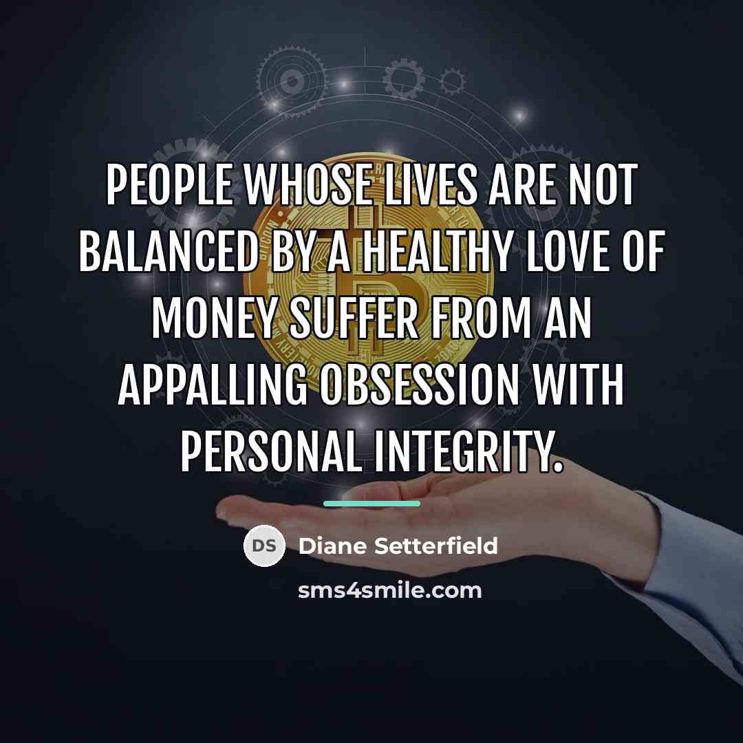 “People whose lives are not balanced by a healthy love…” quote by Diane Setterfield