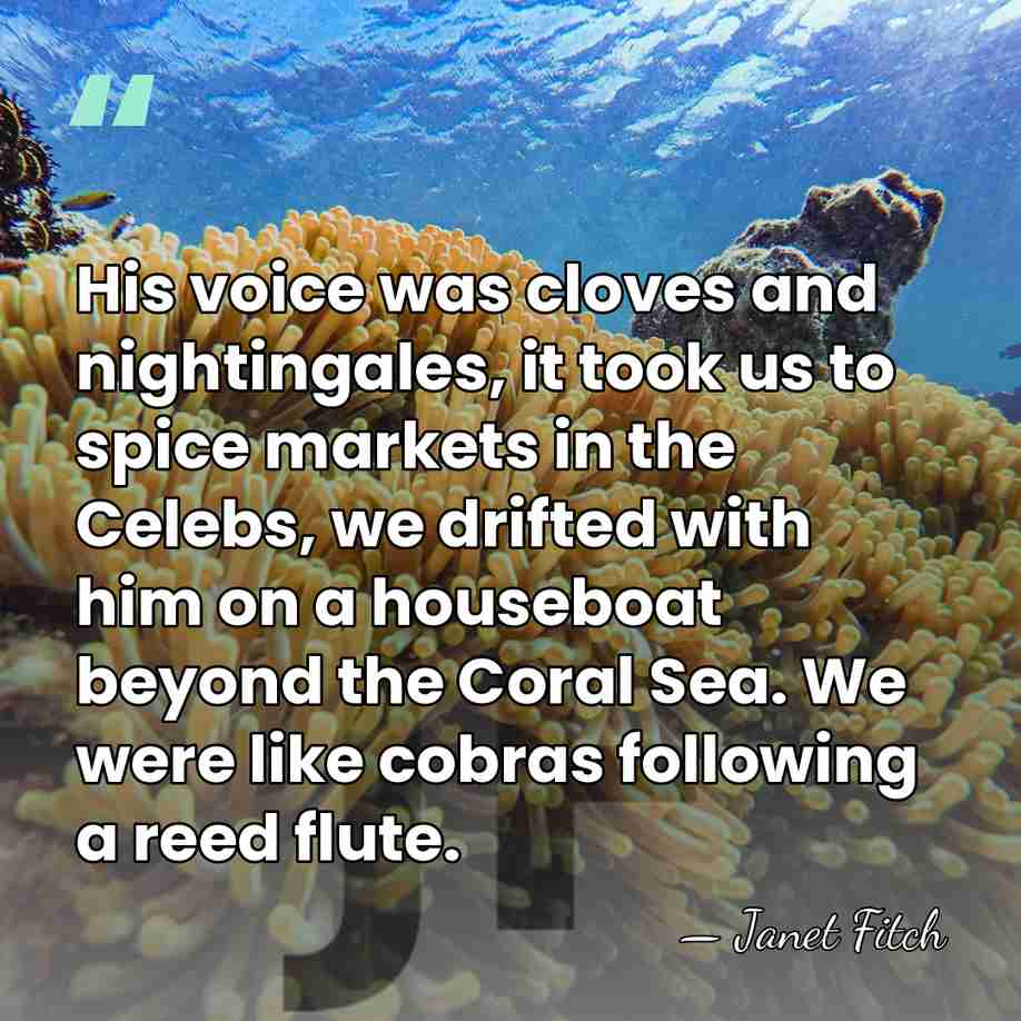 His voice was cloves and nightingales, it took us to spice markets&hellip; - Janet Fitch