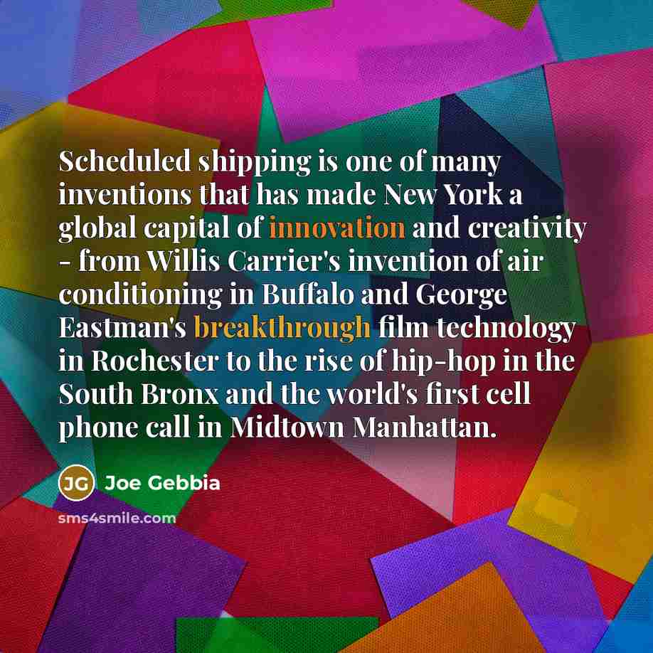 “Scheduled shipping is one of many inventions that has made…” quote by Joe Gebbia