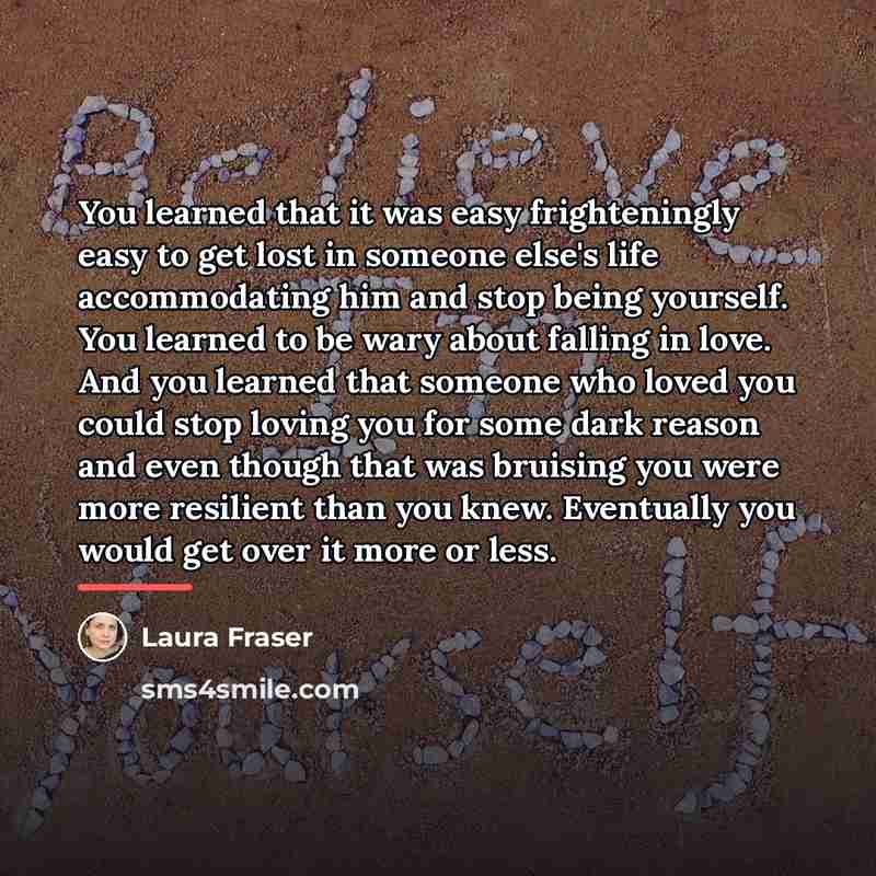 “You learned that it was easy frighteningly easy to get…” quote by Laura Fraser