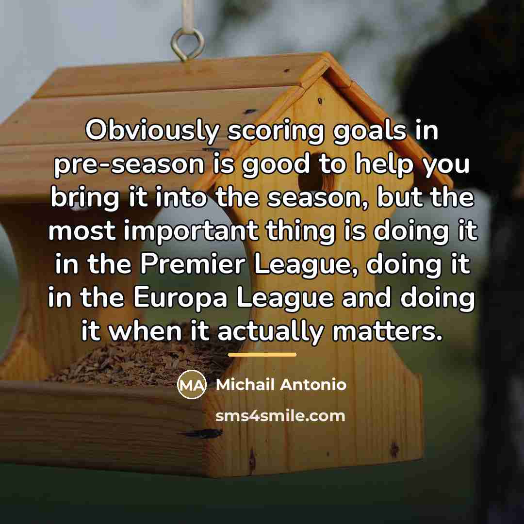 “Obviously scoring goals in pre-season is good to help you…” quote by Michail Antonio