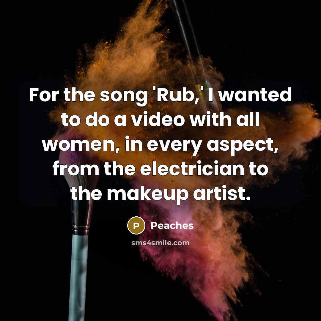 “For the song 'Rub,' I wanted to do a video…” quote by Peaches