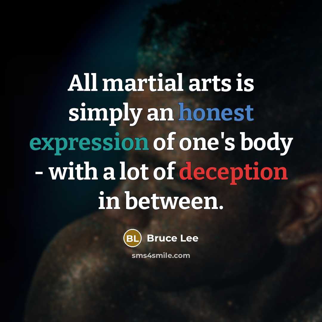 “All martial arts is simply an honest expression of one's…” quote by Bruce Lee