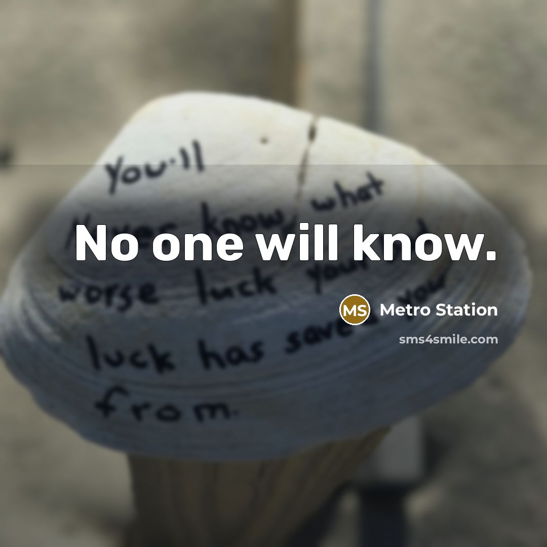 “No one will know.…” quote by Metro Station
