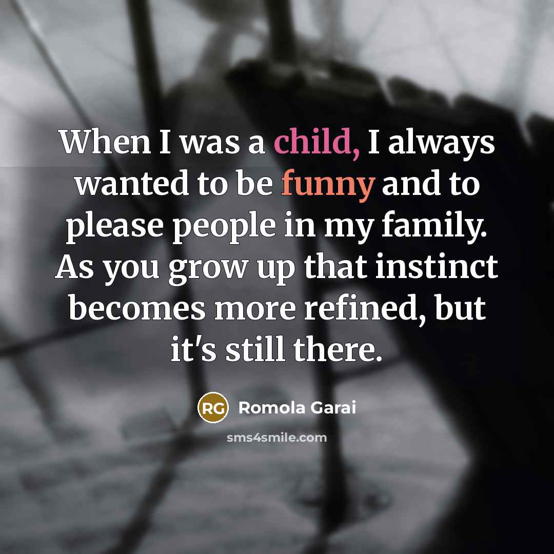 “When I was a child, I always wanted to be…” quote by Romola Garai