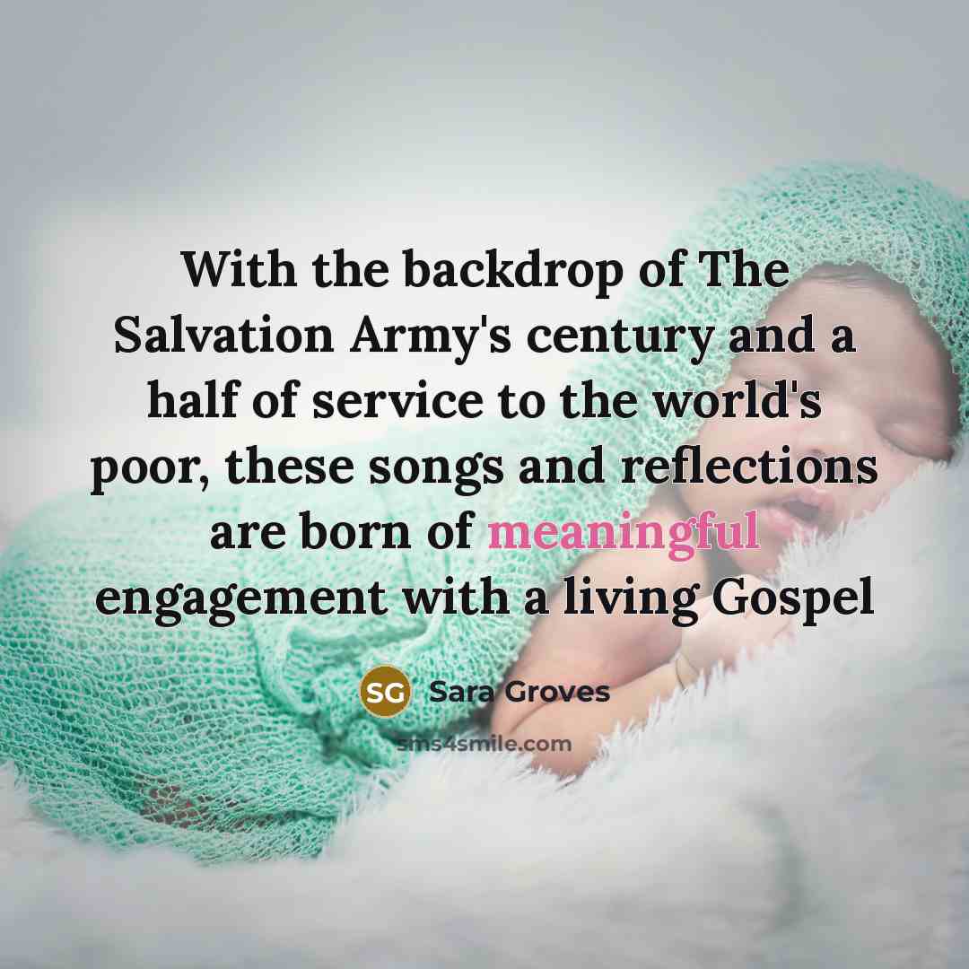“With the backdrop of The Salvation Army's century and a…” quote by Sara Groves