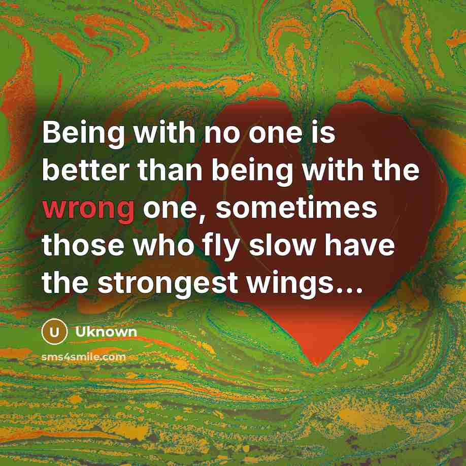 “Being with no one is better than being with the…” quote by Uknown