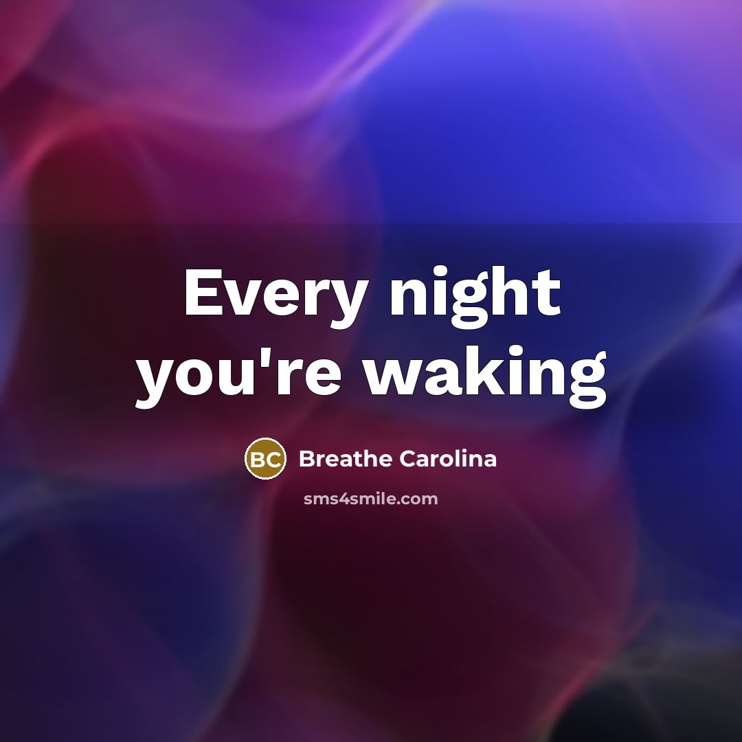 “Every night you're waking…” quote by Breathe Carolina