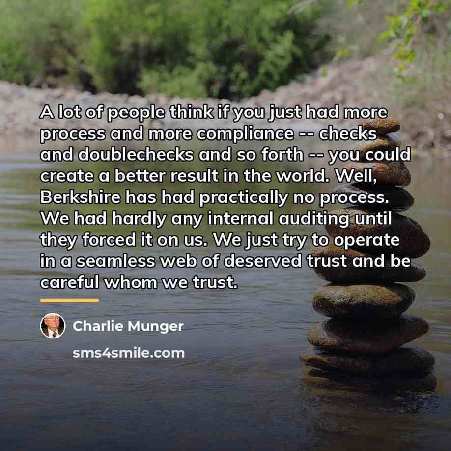 “A lot of people think if you just had more…” quote by Charlie Munger