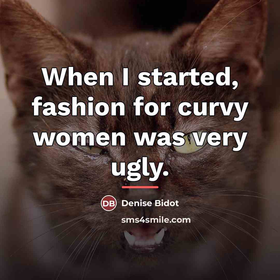 “When I started, fashion for curvy women was very ugly.…” quote by Denise Bidot