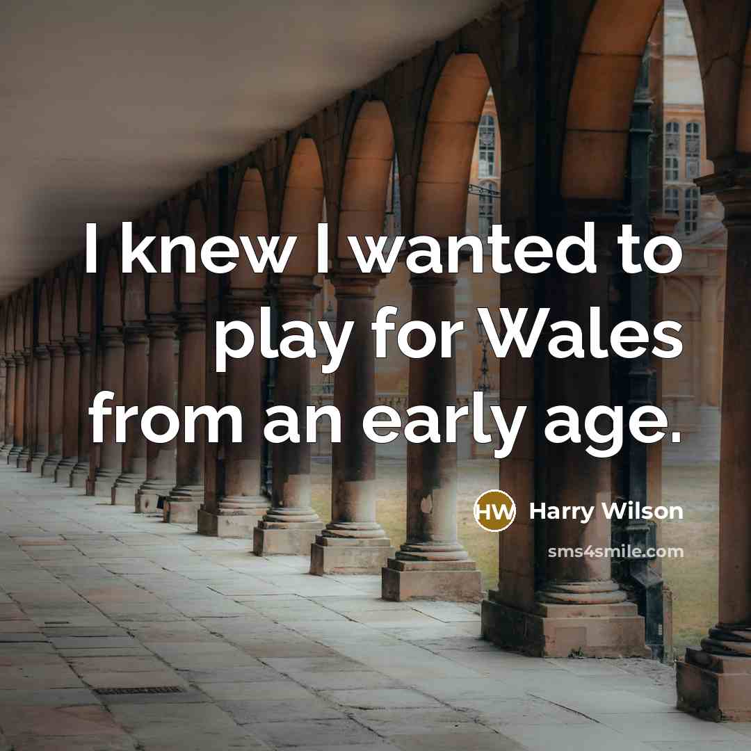 “I knew I wanted to play for Wales from an…” quote by Harry Wilson