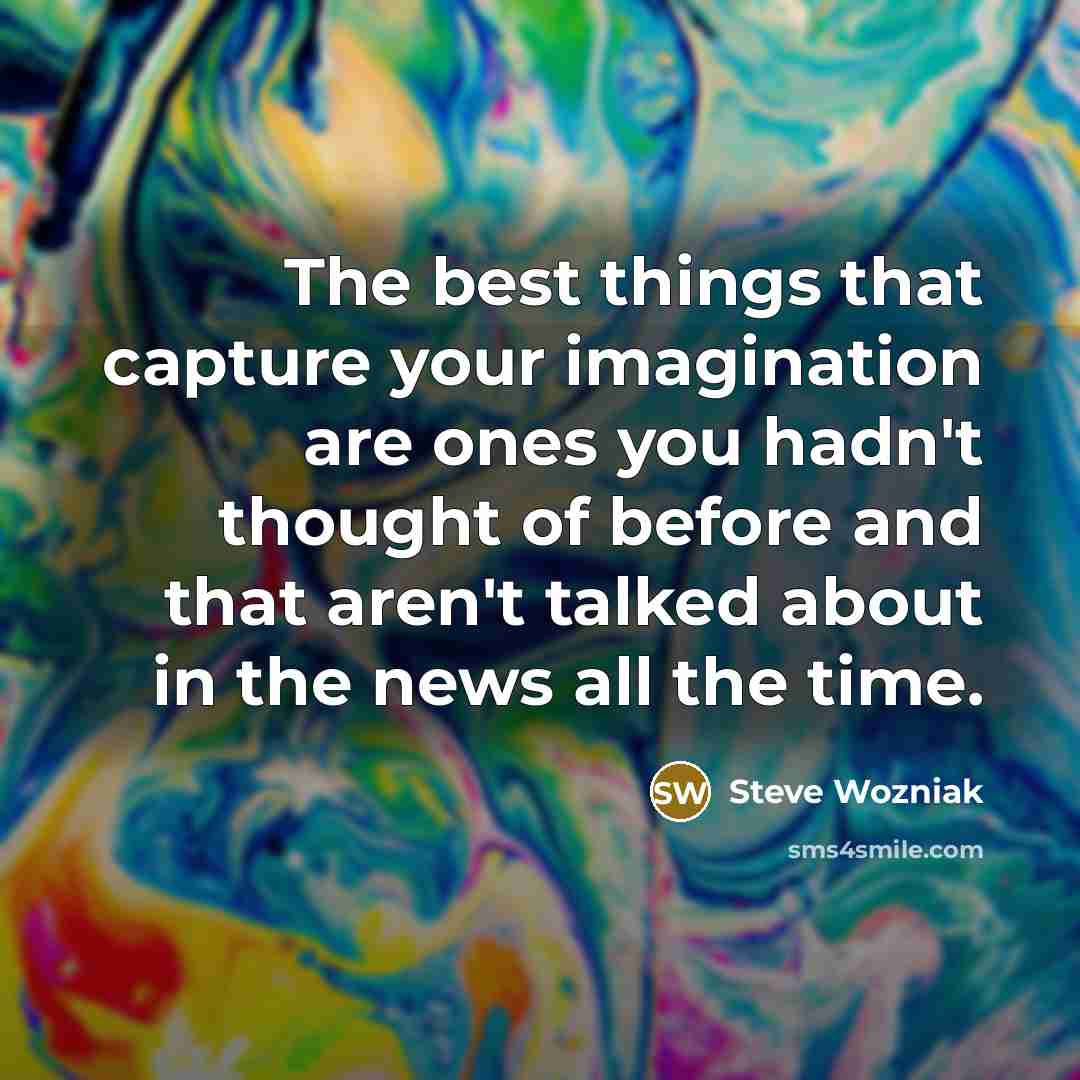 “The best things that capture your imagination are ones you…” quote by Steve Wozniak