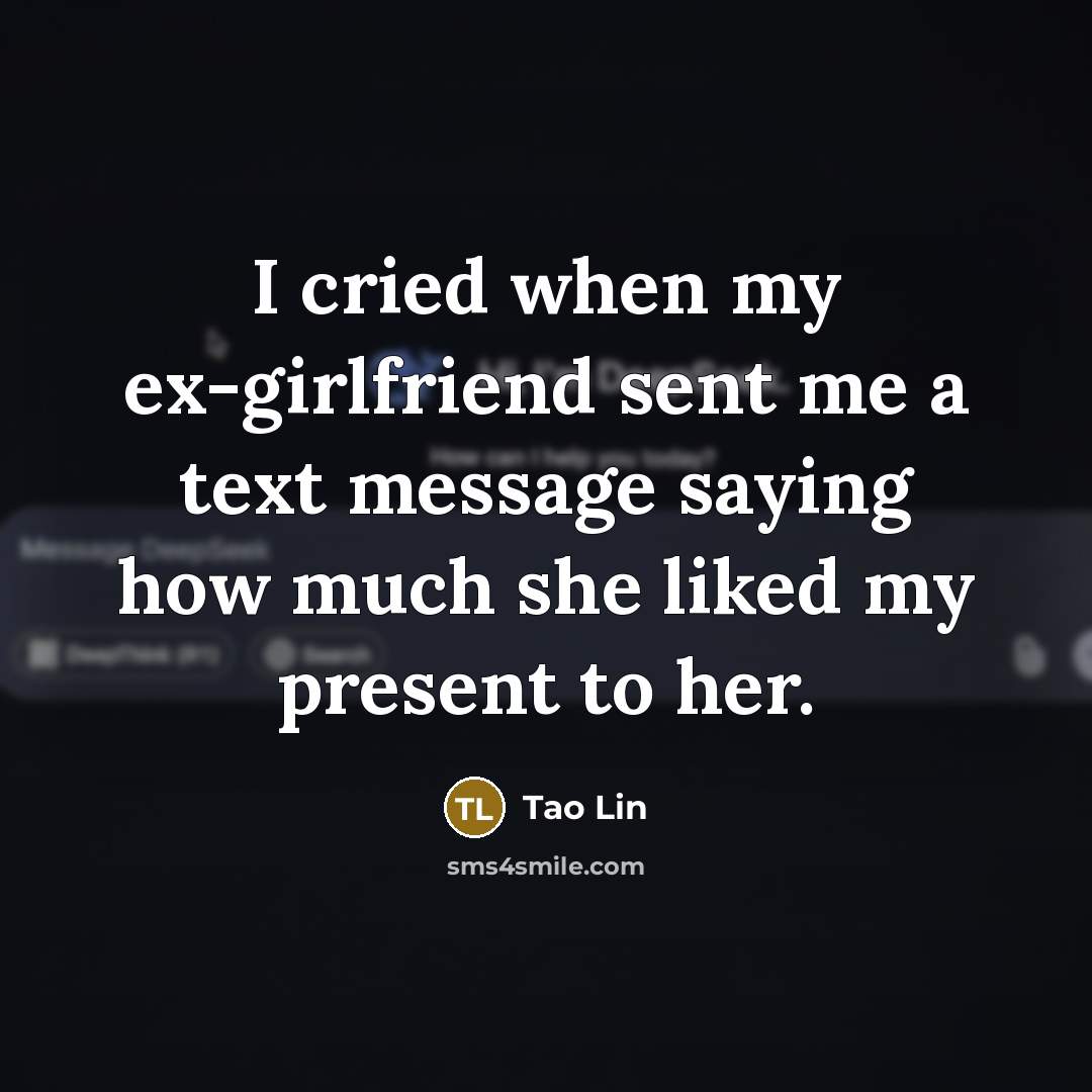 “I cried when my ex-girlfriend sent me a text message…” quote by Tao Lin