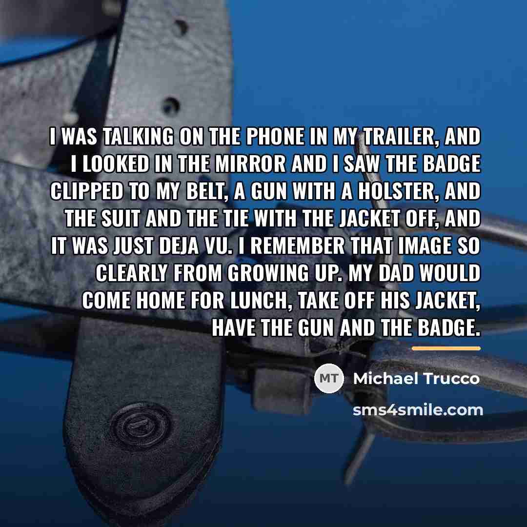 “I was talking on the phone in my trailer, and…” quote by Michael Trucco