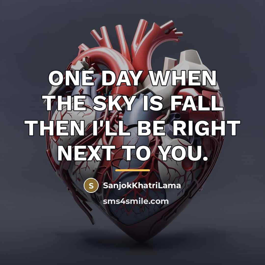 “ONE DAY WHEN THE SKY IS FALL THEN I'LL BE…” quote by SanjokKhatriLama