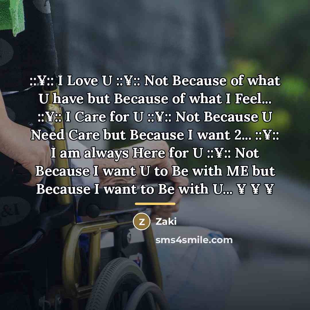 “::¥:: I Love U ::¥:: Not Because of what U…” quote by Zaki