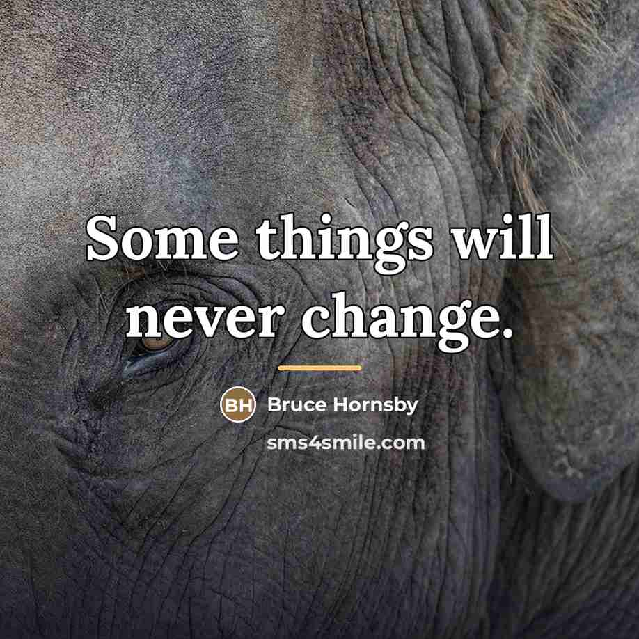 “Some things will never change.…” quote by Bruce Hornsby
