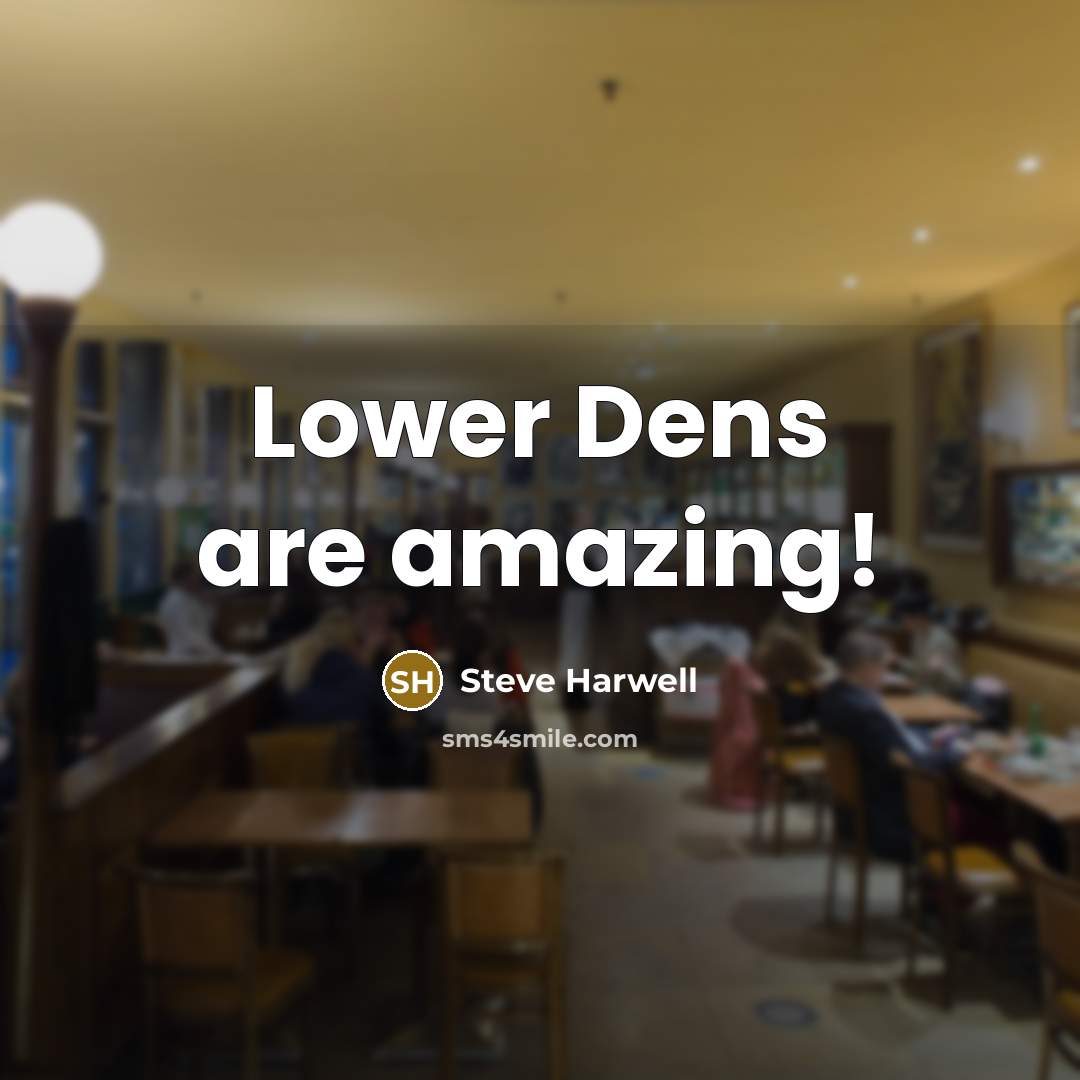 “Lower Dens are amazing!…” quote by Steve Harwell
