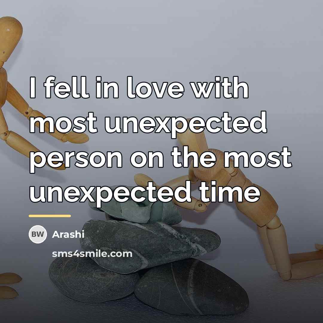 “I fell in love with most unexpected person on the…” quote by Arashi