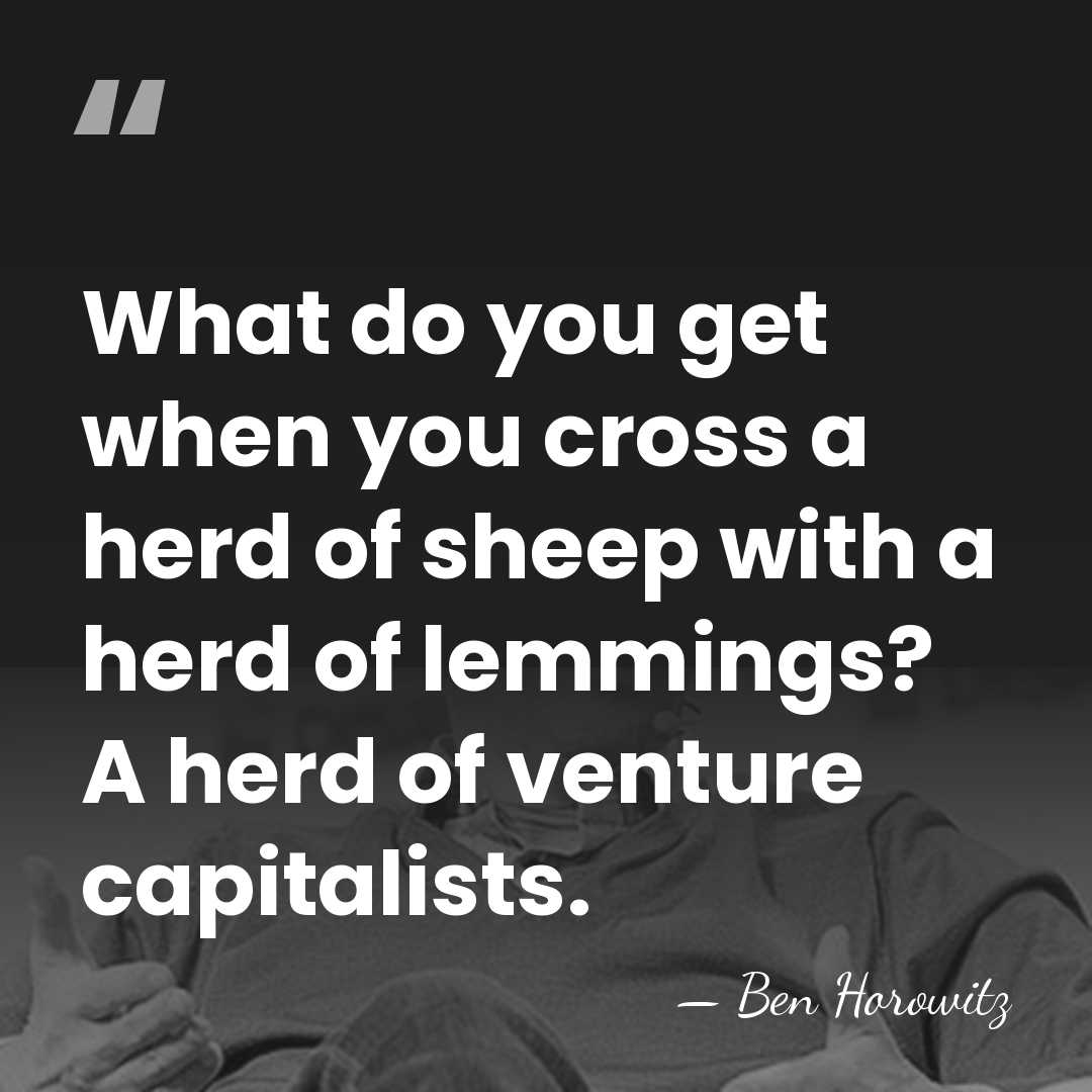What do you get when you cross a herd of sheep with&hellip; - Ben Horowitz