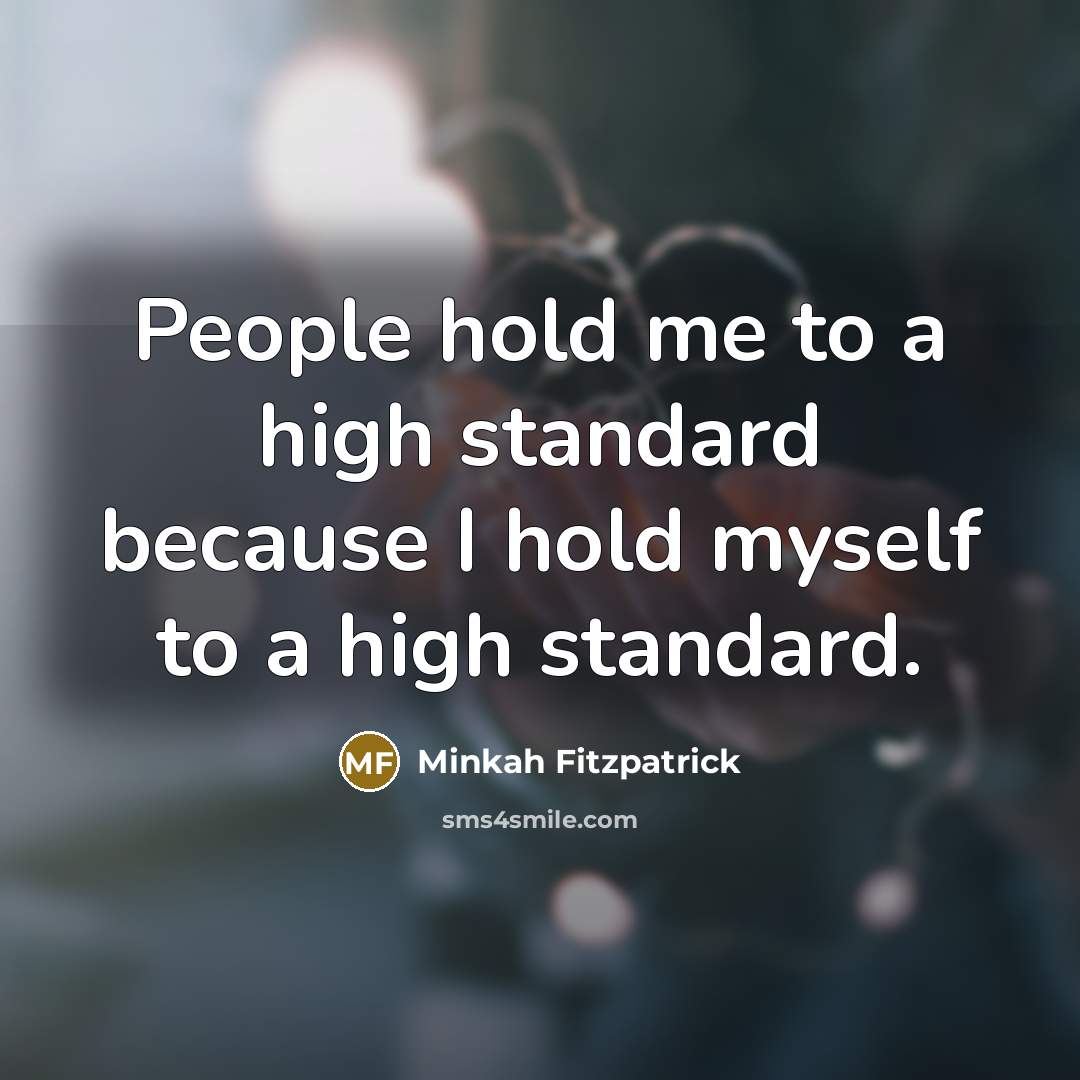 “People hold me to a high standard because I hold…” quote by Minkah Fitzpatrick