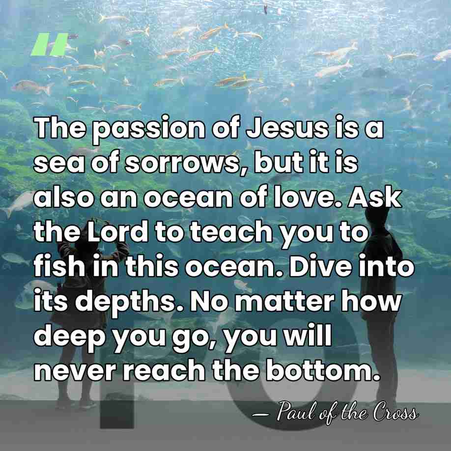The passion of Jesus is a sea of sorrows, but it is&hellip; - Paul of the Cross