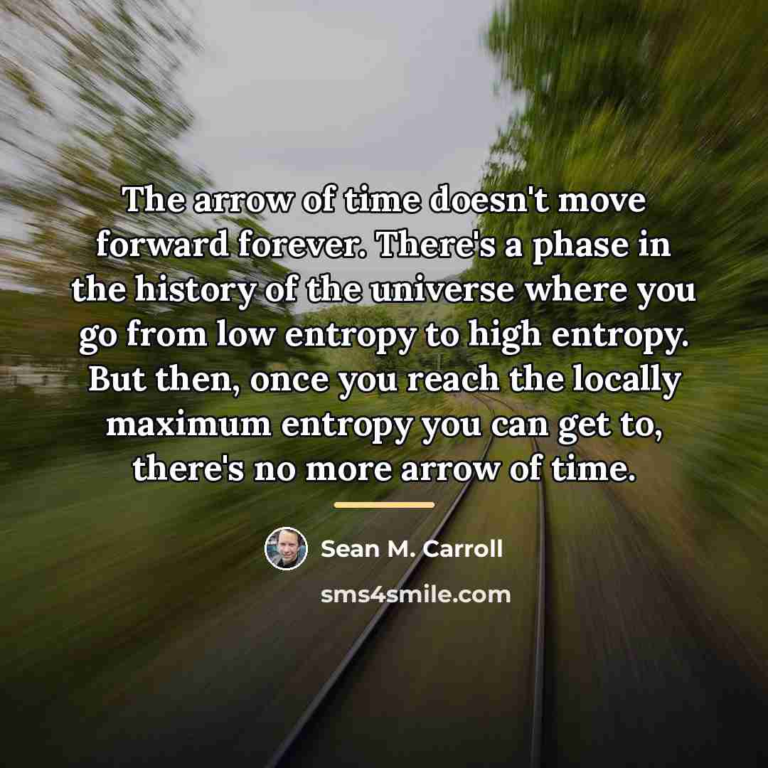 “The arrow of time doesn't move forward forever. There's a…” quote by Sean M. Carroll
