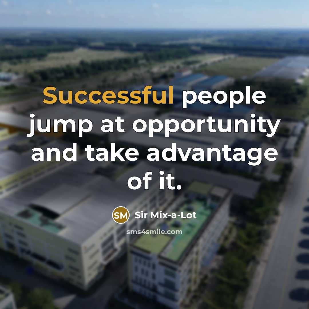 “Successful people jump at opportunity and take advantage of it.…” quote by Sir Mix-a-Lot