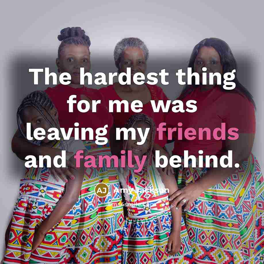 “The hardest thing for me was leaving my friends and…” quote by Amy Jackson