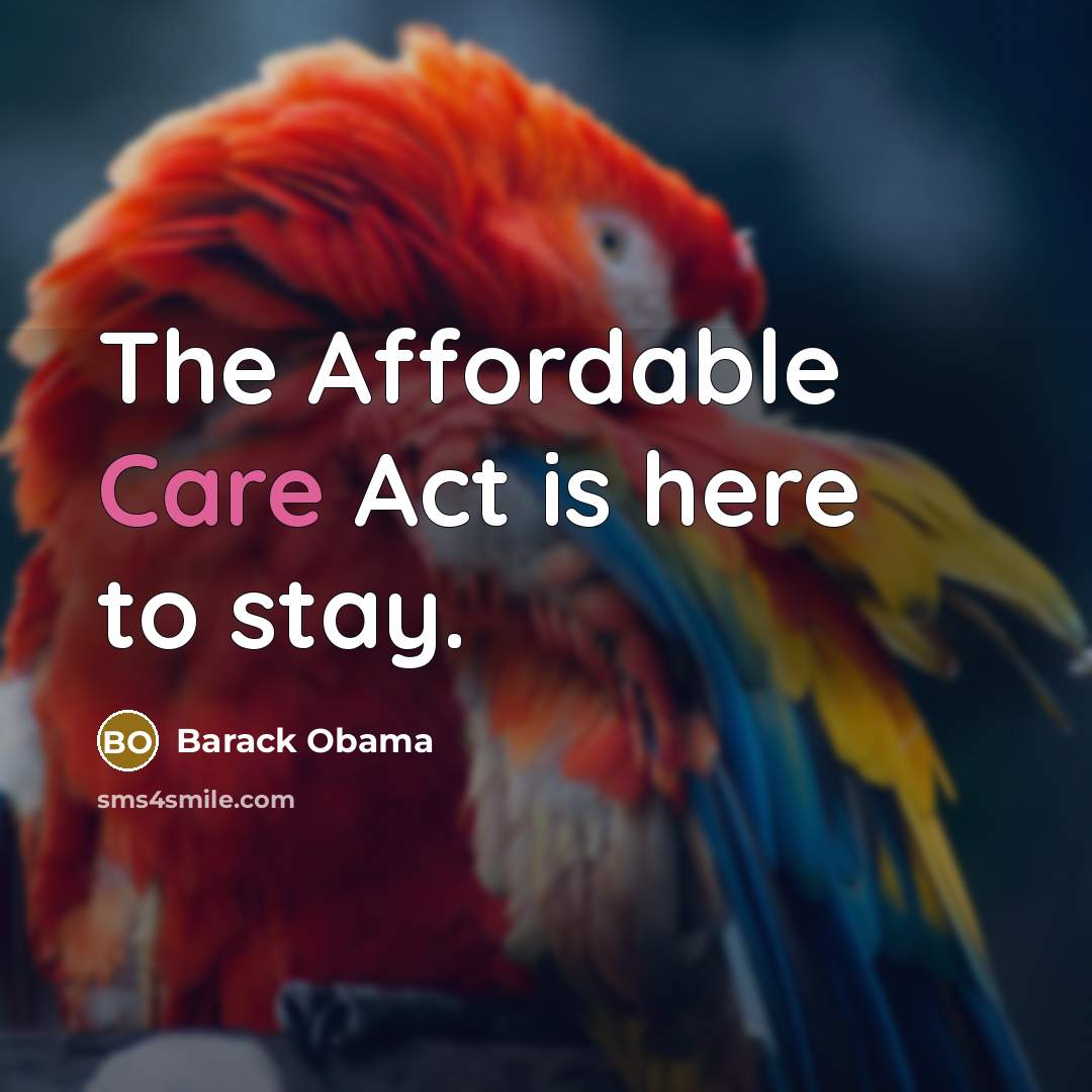 “The Affordable Care Act is here to stay.…” quote by Barack Obama