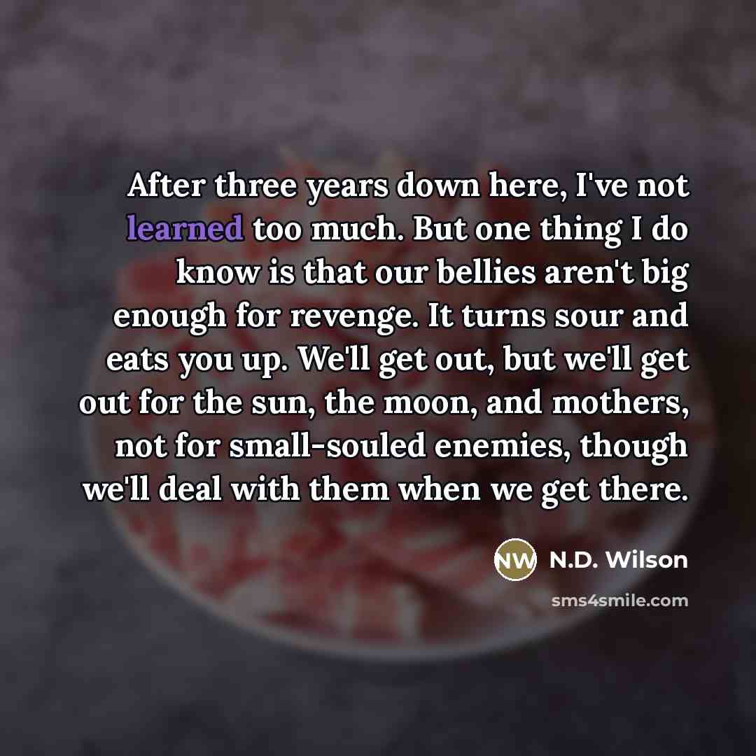 “After three years down here, I've not learned too much.…” quote by N.D. Wilson