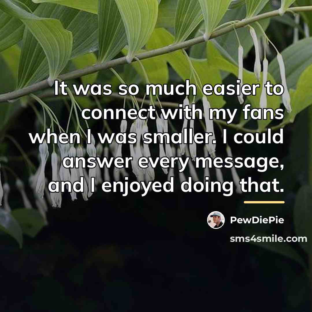 “It was so much easier to connect with my fans…” quote by PewDiePie