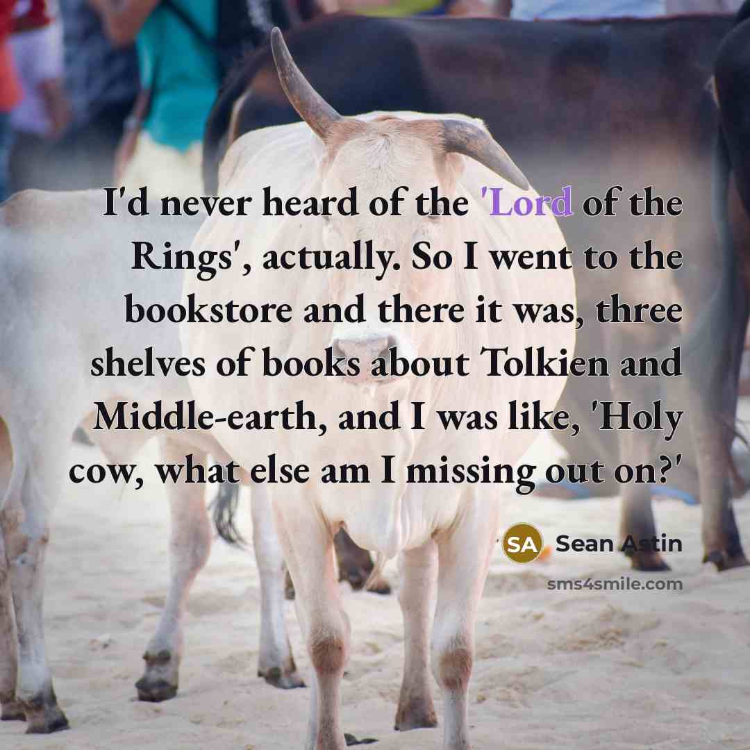 “I'd never heard of the 'Lord of the Rings', actually.…” quote by Sean Astin