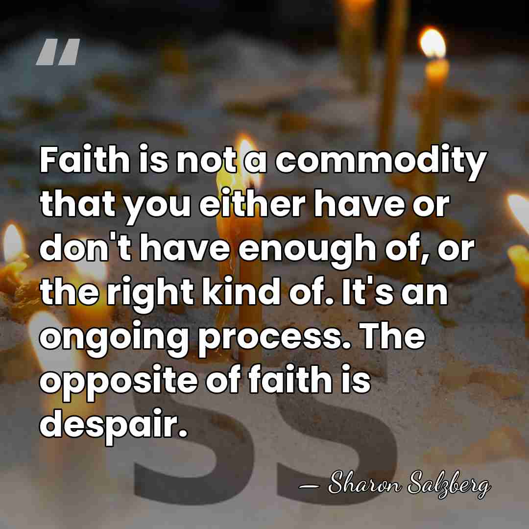 Faith is not a commodity that you either have or don't have&hellip; - Sharon Salzberg
