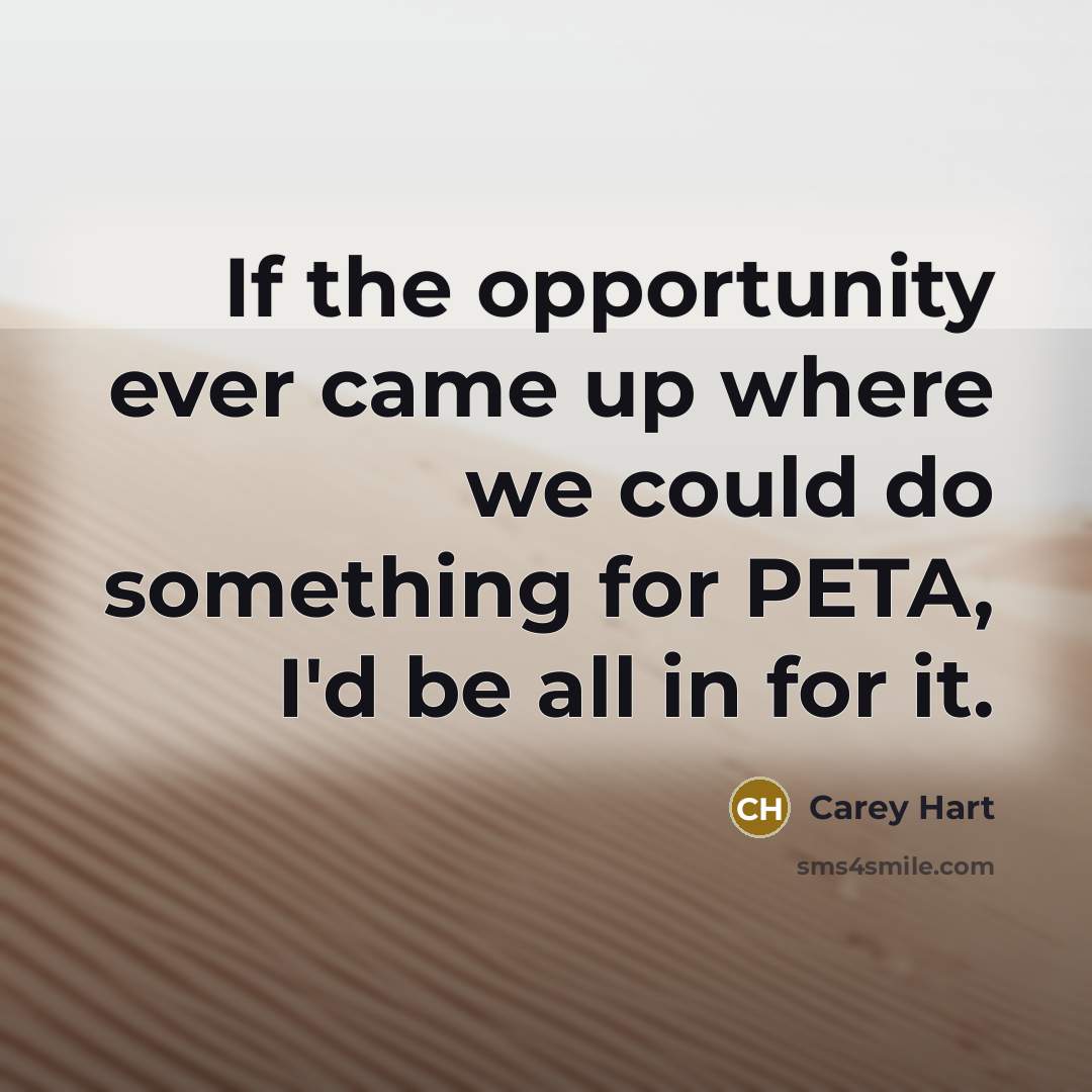 “If the opportunity ever came up where we could do…” quote by Carey Hart
