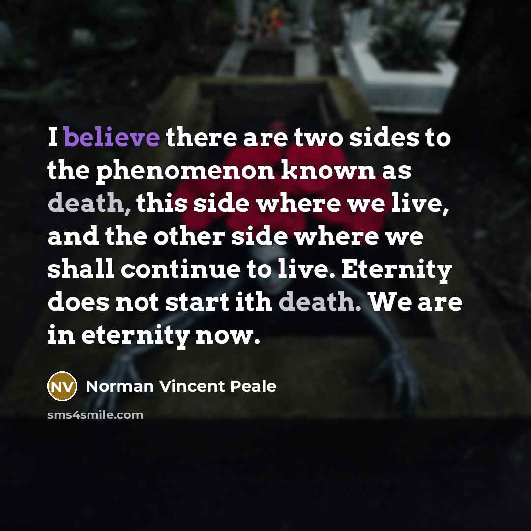 “I believe there are two sides to the phenomenon known…” quote by Norman Vincent Peale