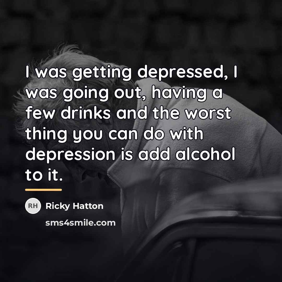 “I was getting depressed, I was going out, having a…” quote by Ricky Hatton