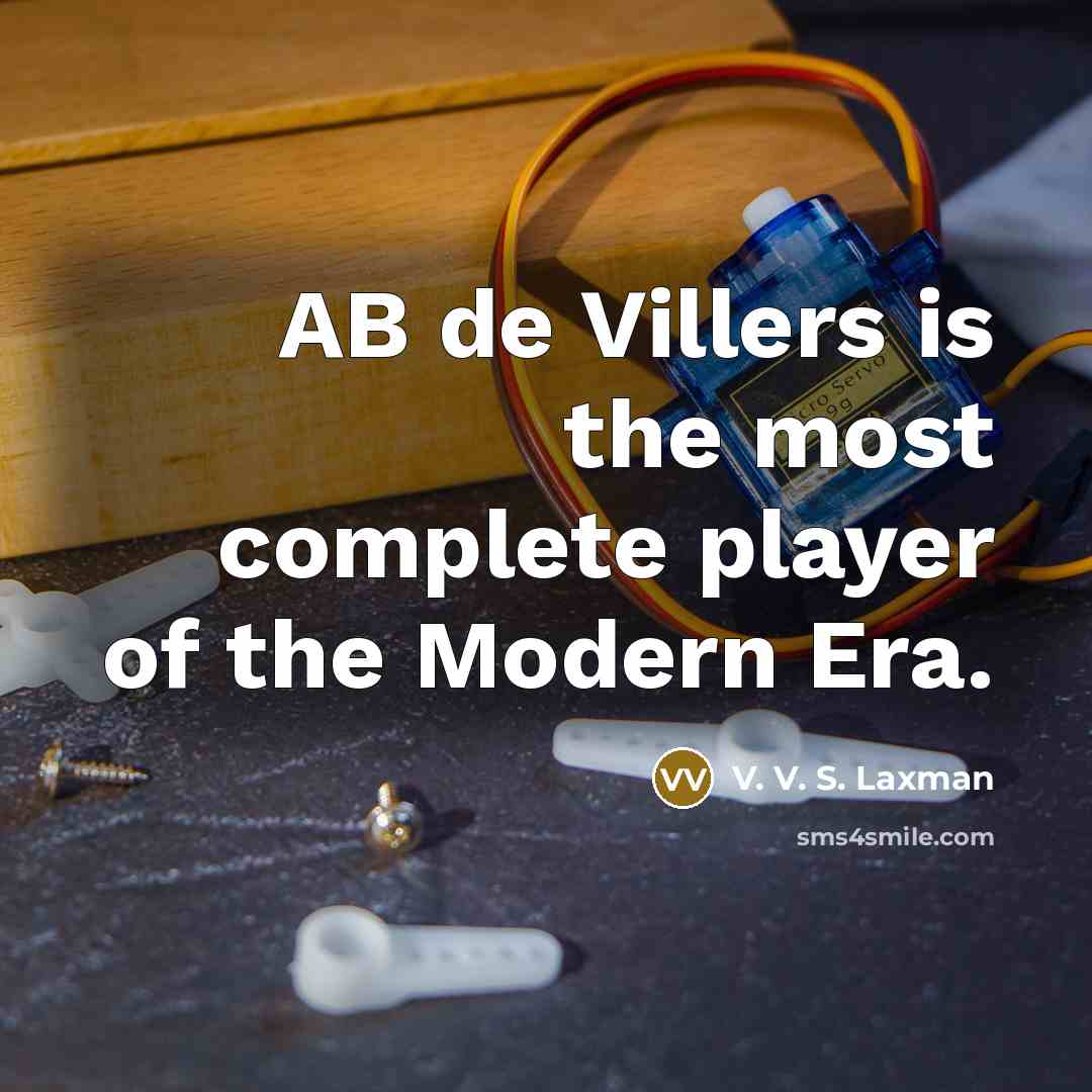 “AB de Villers is the most complete player of the…” quote by V. V. S. Laxman