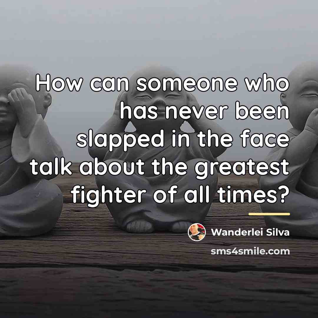 “How can someone who has never been slapped in the…” quote by Wanderlei Silva