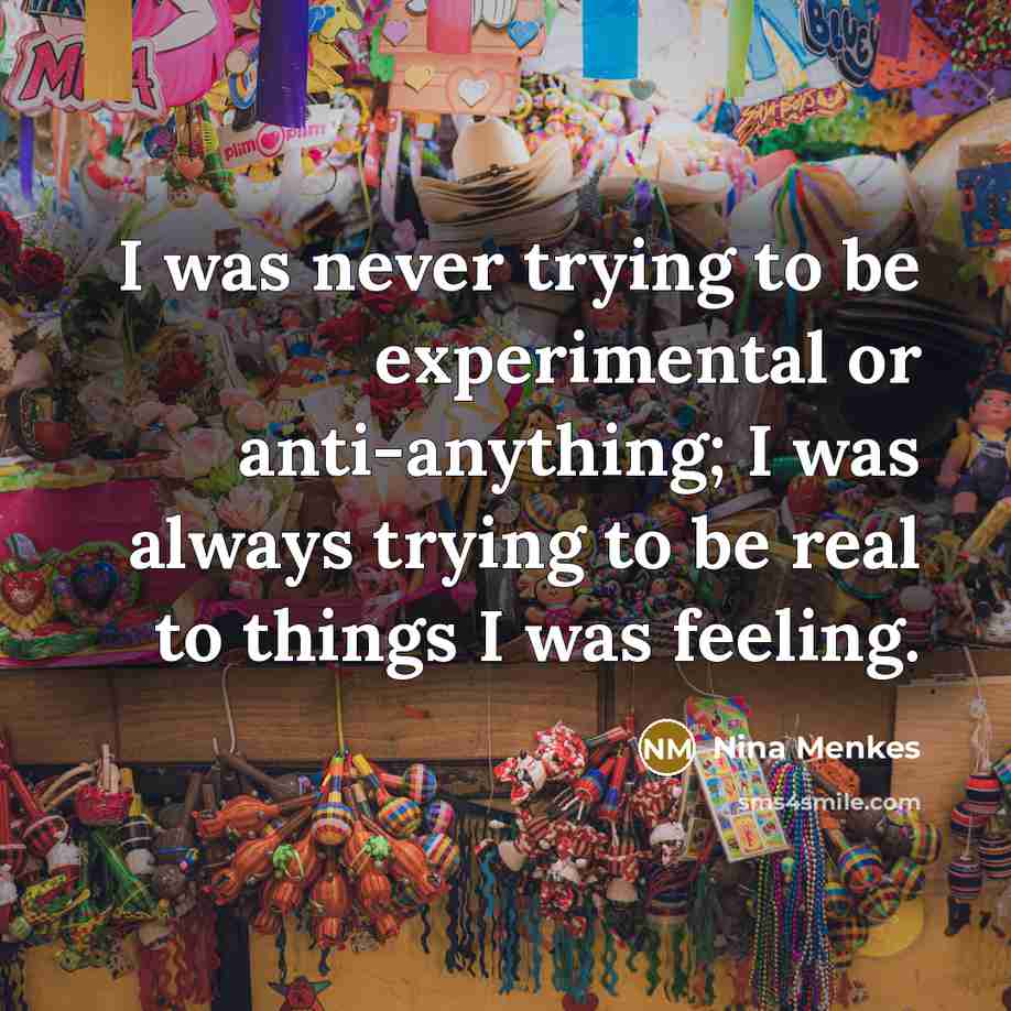 “I was never trying to be experimental or anti-anything; I…” quote by Nina Menkes
