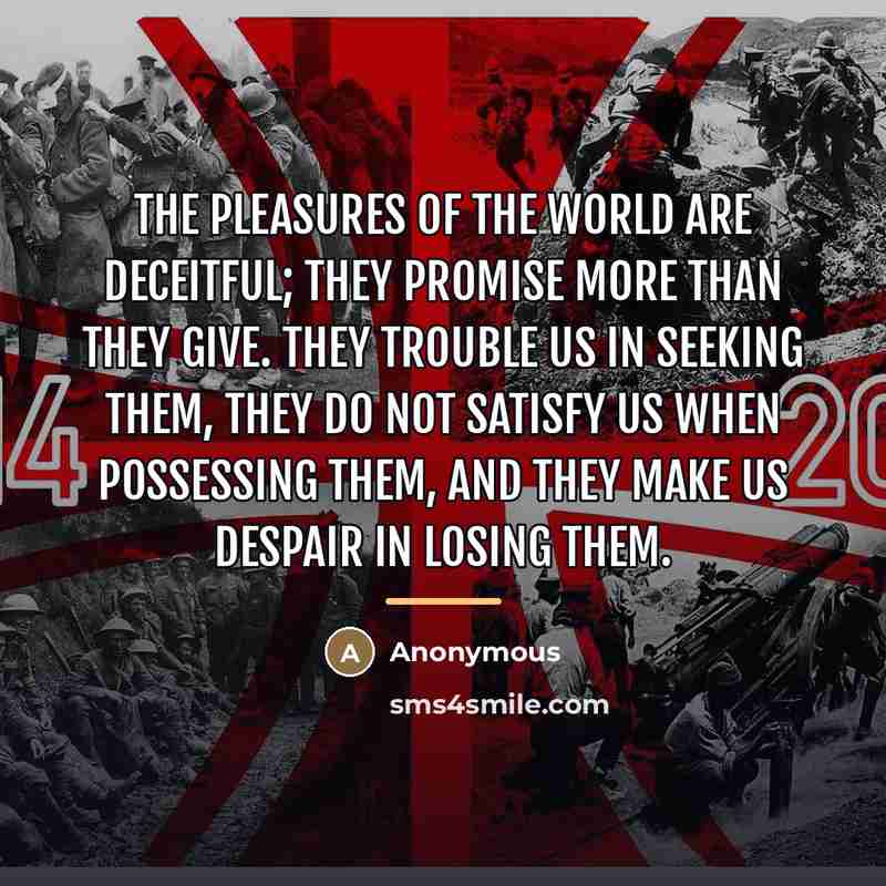 “The pleasures of the world are deceitful; they promise more…” quote by Madame de Lambert